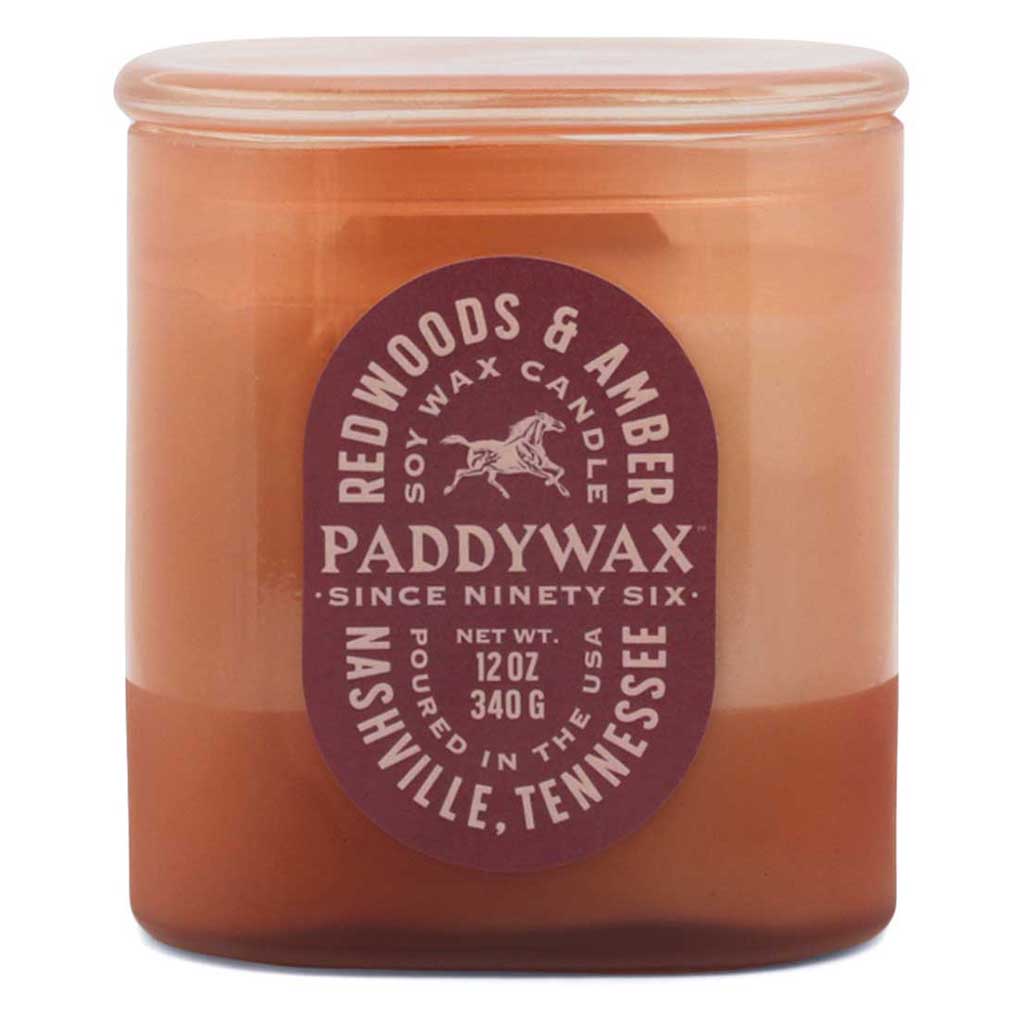 Vista 12oz Candle | Redwoods &amp; Amber Paddywax VS1003EU Candles 12 Oz / Pink