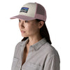 P-6 Logo Trucker Hat Patagonia 38289-WIQV-ALL Caps & Hats One Size / White/Quiet Violet