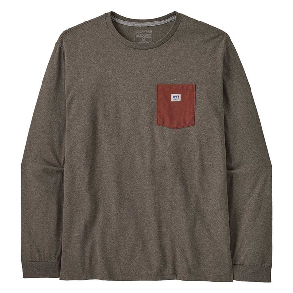 Shop Sticker Pocket Longsleeve Responsibili-Tee | Men's Patagonia Men's Tees