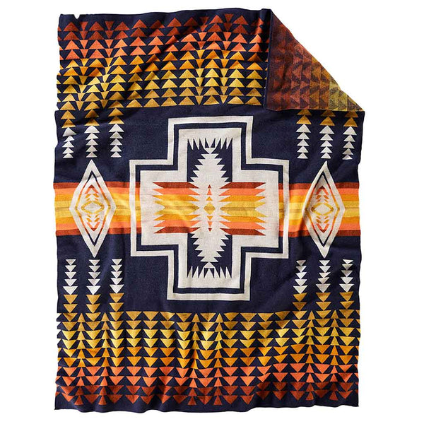 Knit Jacquard Throw Pendleton XF23153949 Blankets 50 x 60 inch / Harding Navy