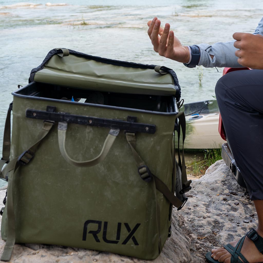 RUX 70L | Tri-Fold Lid RUX PK0122-70G Camp Storage Boxes 70L / Green