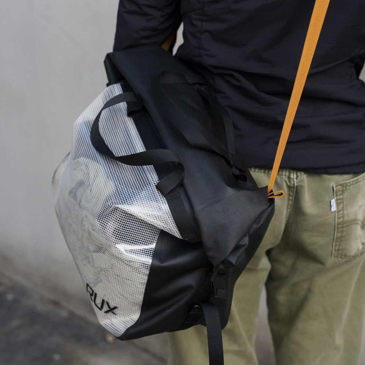 RUX Waterproof Packing Bag 20L RUX PK0126-A33WP-20B Camp Storage Bags 20L / Black With Clear