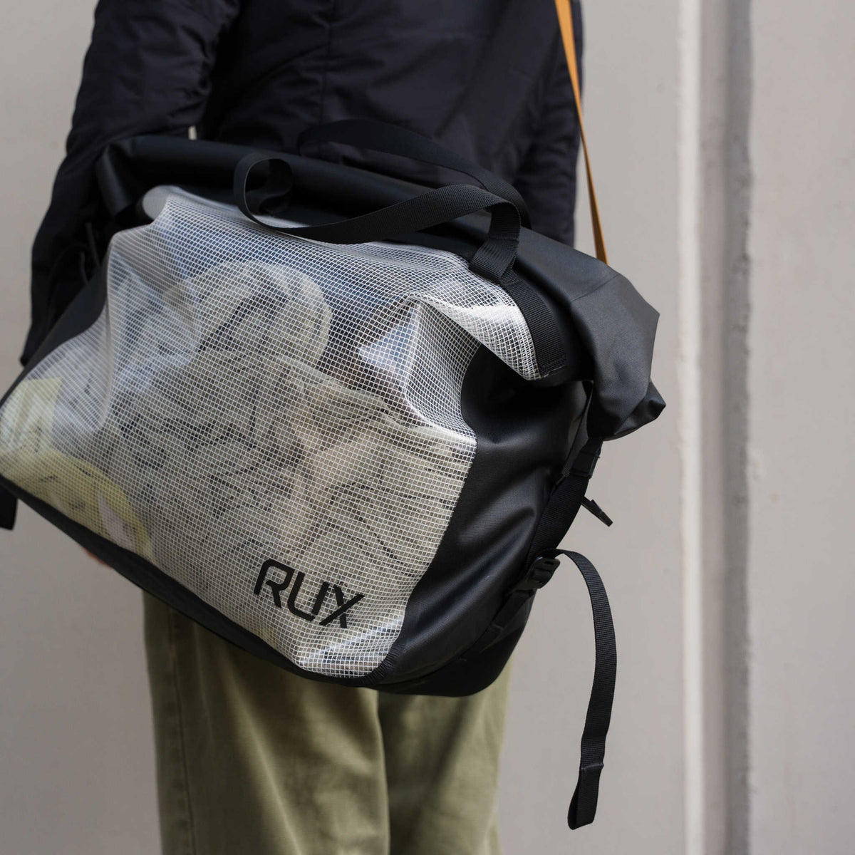 RUX Waterproof Packing Bag 20L RUX PK0126-A33WP-20B Camp Storage Bags 20L / Black With Clear