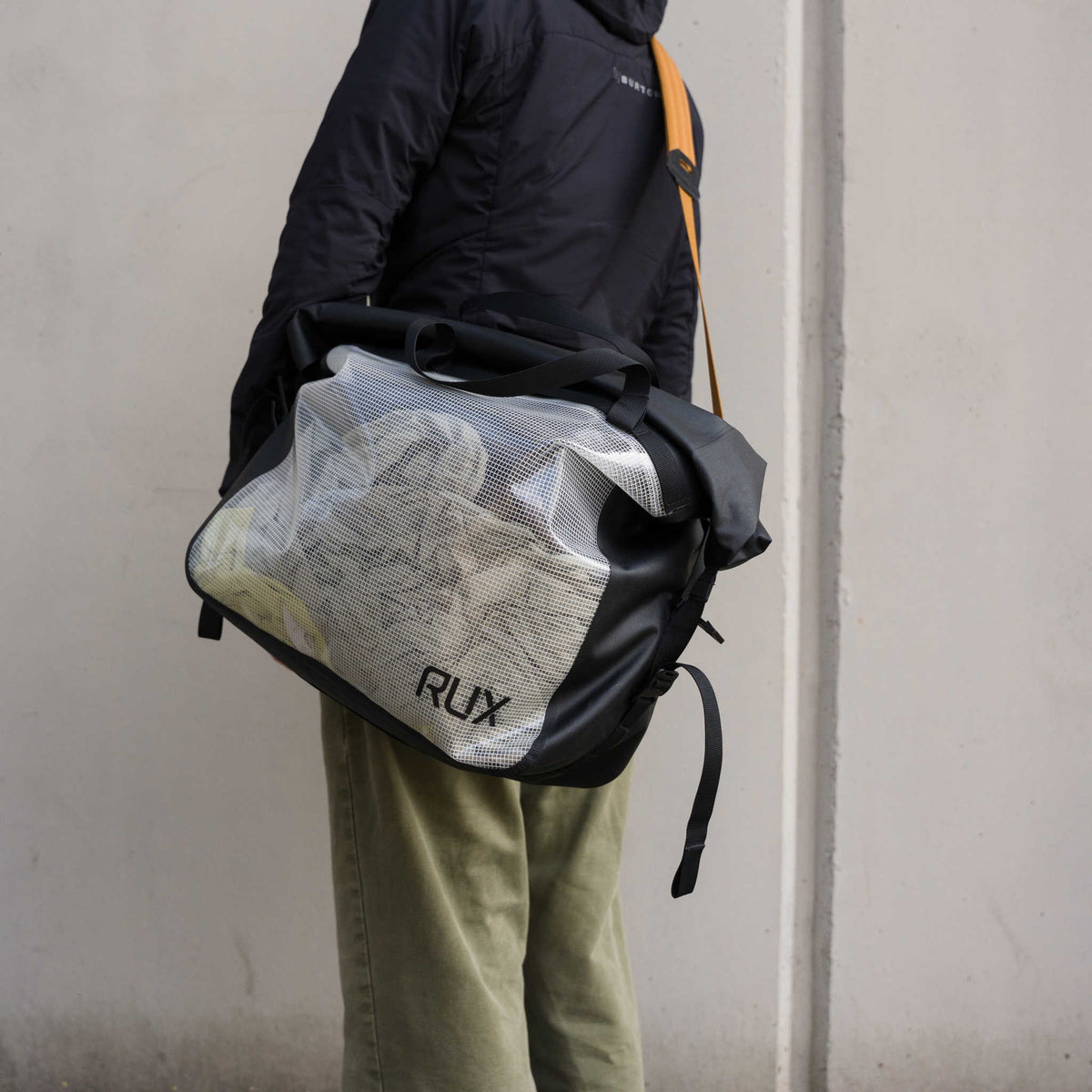 RUX Waterproof Packing Bag 20L RUX PK0126-A33WP-20B Camp Storage Bags 20L / Black With Clear
