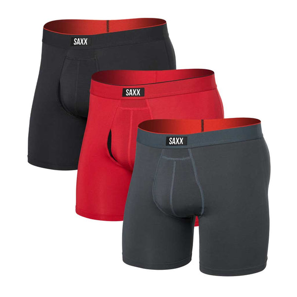 Multi-Sport Mesh Boxer Brief Fly 3 Pack SAXX Underwear Men's Underwear