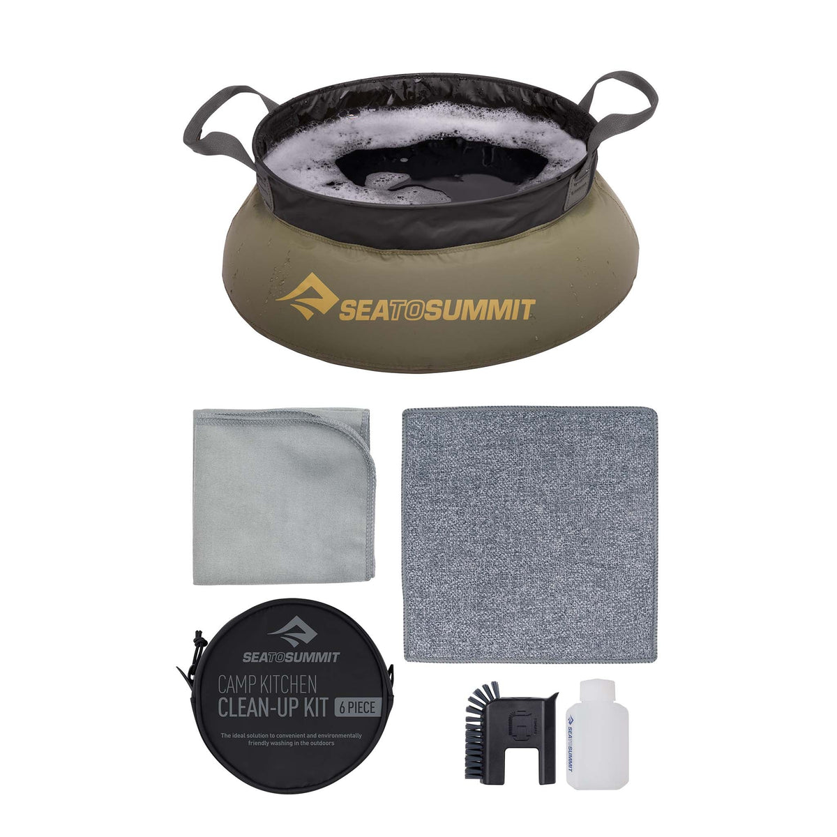 Camp Kitchen Clean-Up Kit Sea to Summit 53701 Cooking Accessories One Size / Green