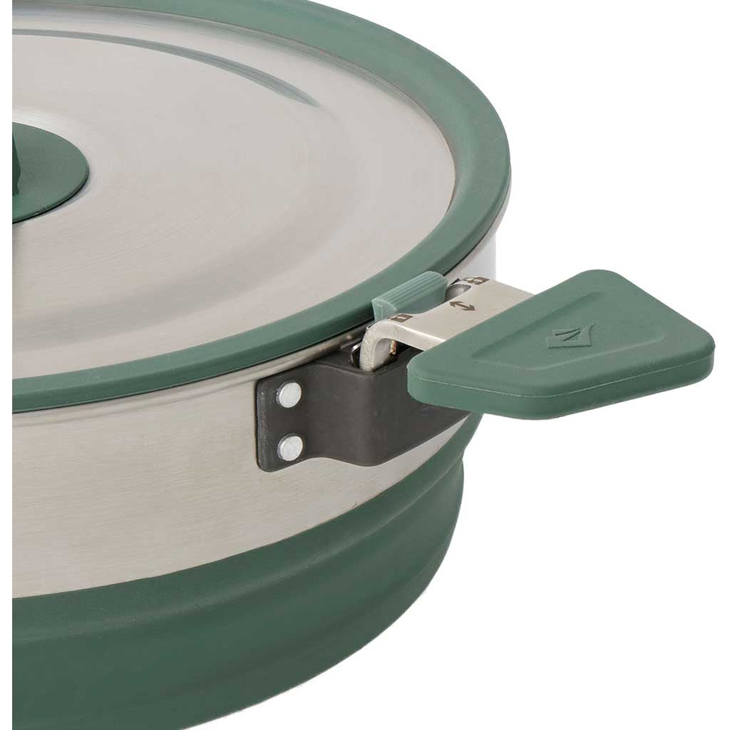 Detour Stainless Steel Collapsible Pot 3L Sea to Summit ACK026021-402002 Pots & Pans 3L / Laurel Wreath/Stainless