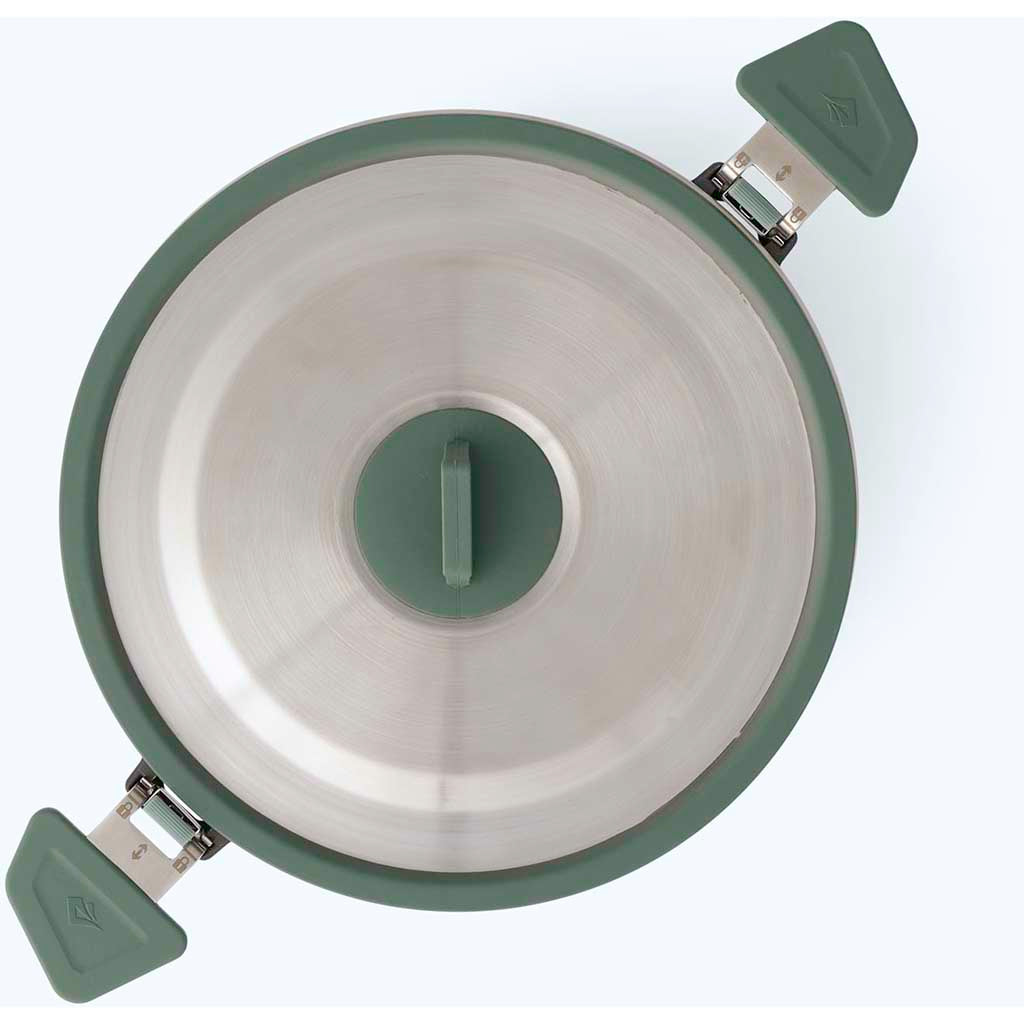 Detour Stainless Steel Collapsible Pot 3L Sea to Summit ACK026021-402002 Pots & Pans 3L / Laurel Wreath/Stainless
