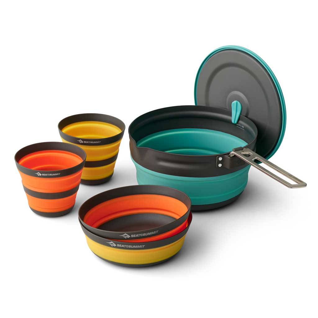 Frontier UL Collapsible One Pot Cook Set & 2.2L Pot Sea to Summit ACK026031-122101 Camp Cook Sets 5 Piece / Multi