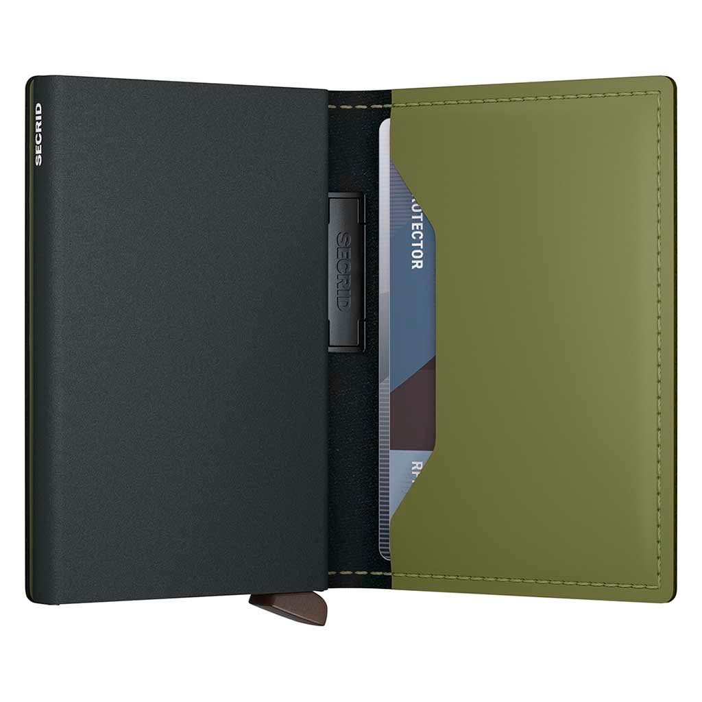 Bandwallet Matte Leather Secrid bma-leaf-khaki Wallets One Size / Leaf/Khaki