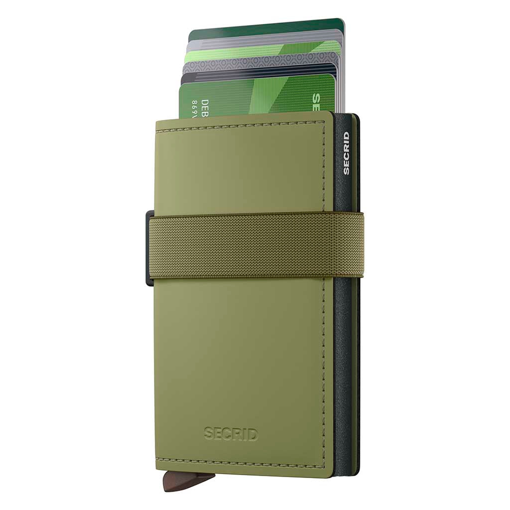 Bandwallet Matte Leather Secrid bma-leaf-khaki Wallets One Size / Leaf/Khaki