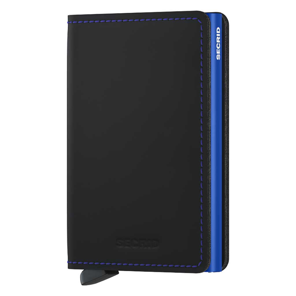 Slimwallet Matte Secrid sm-black-blue Wallets One Size / Black/Blue