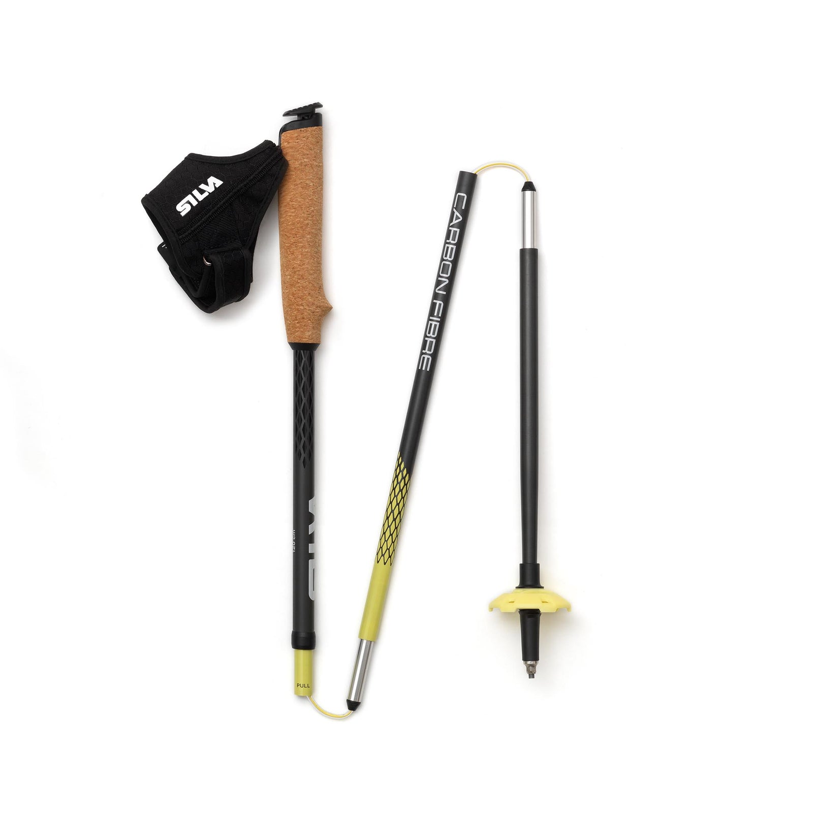 Running Poles Carbon Z | Fixed | 110cm Silva 38605 Walking Poles 110cm / Black/Yellow