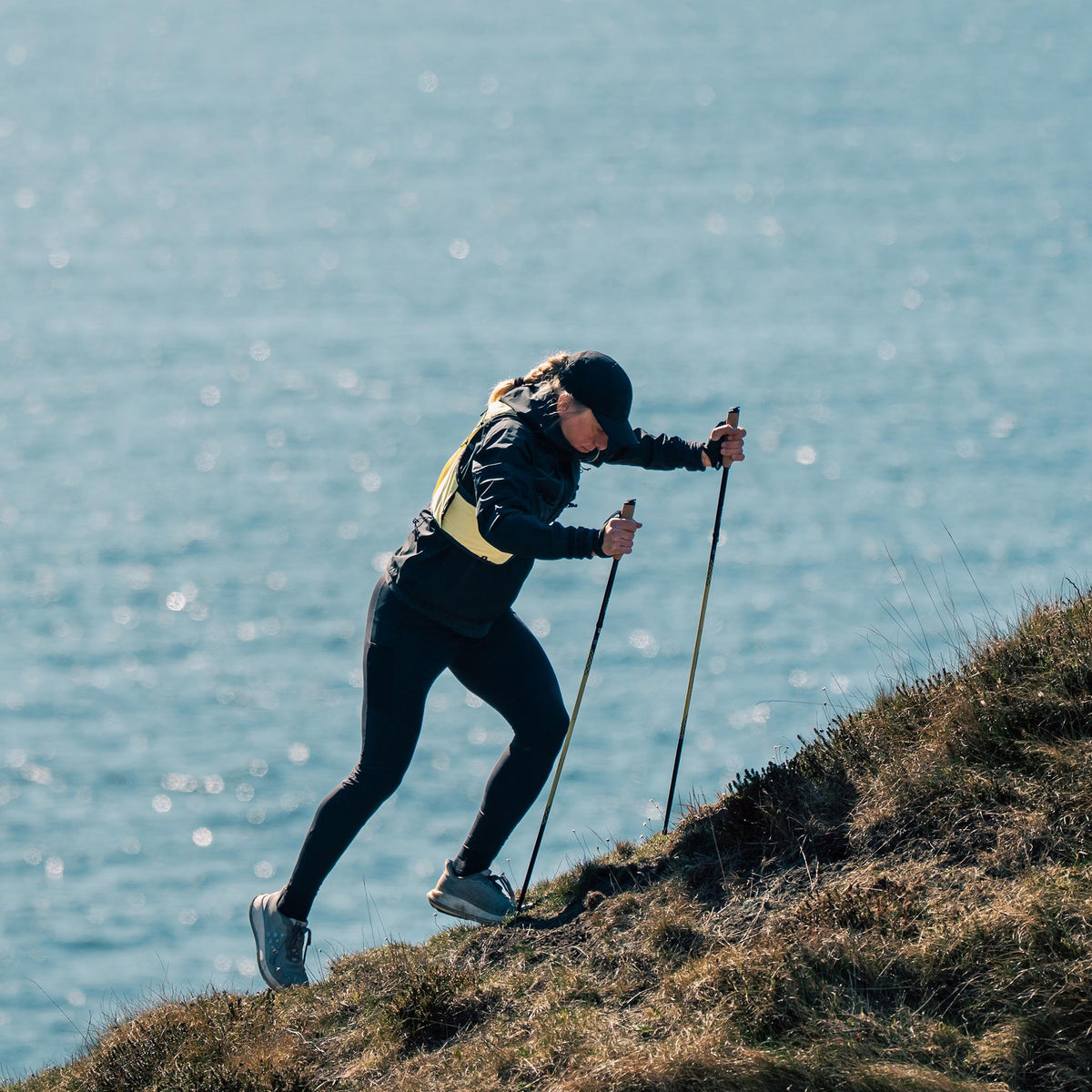 Running Poles Carbon Z | Fixed | 125cm Silva 38608 Walking Poles 125cm / Black/Yellow