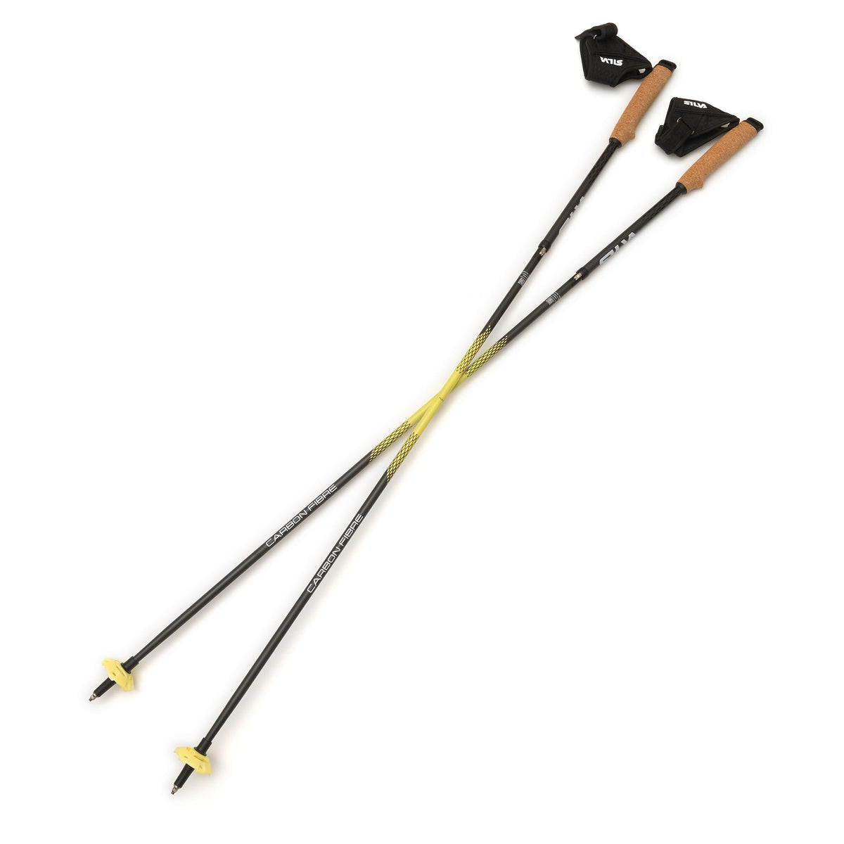 Running Poles Carbon Z | Fixed | 130cm Silva 38609 Walking Poles 130cm / Black/Yellow