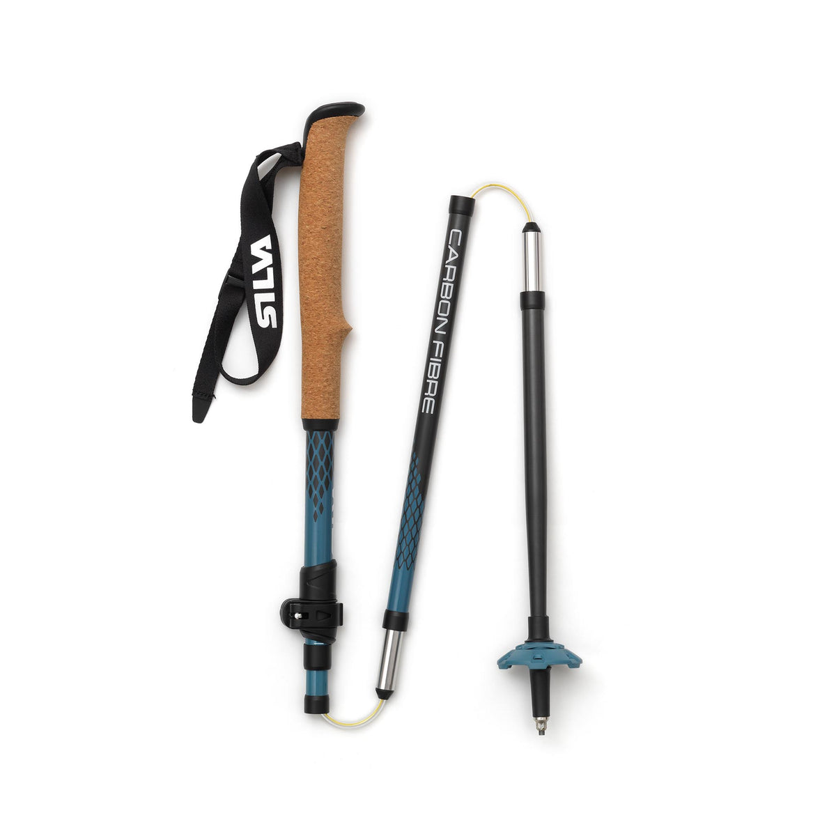 Trekking Poles | Carbon Z-Fold | Adjustable | 115-135cm Silva 38610 Walking Poles 115-135cm / Black/Blue