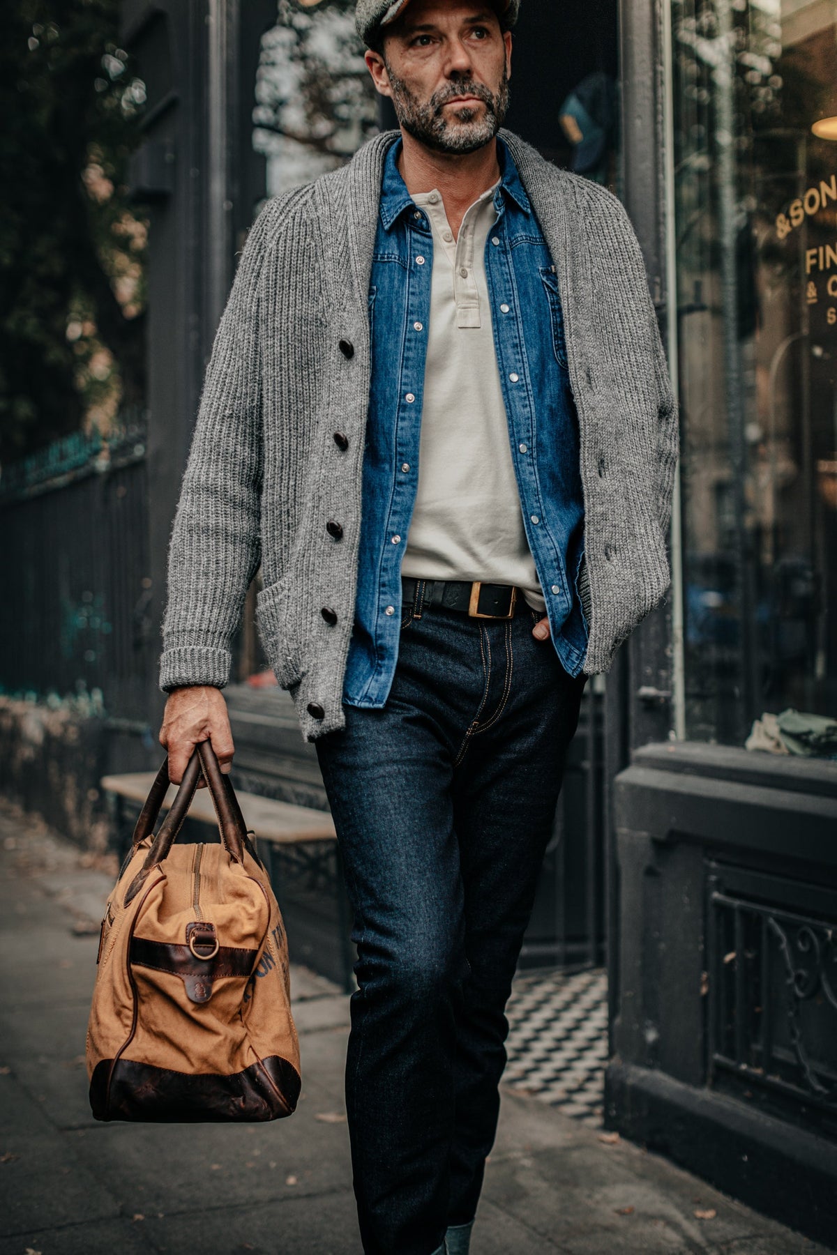 Pioneer British Wool Cardigan &SONS Men's Knitted Cardigans