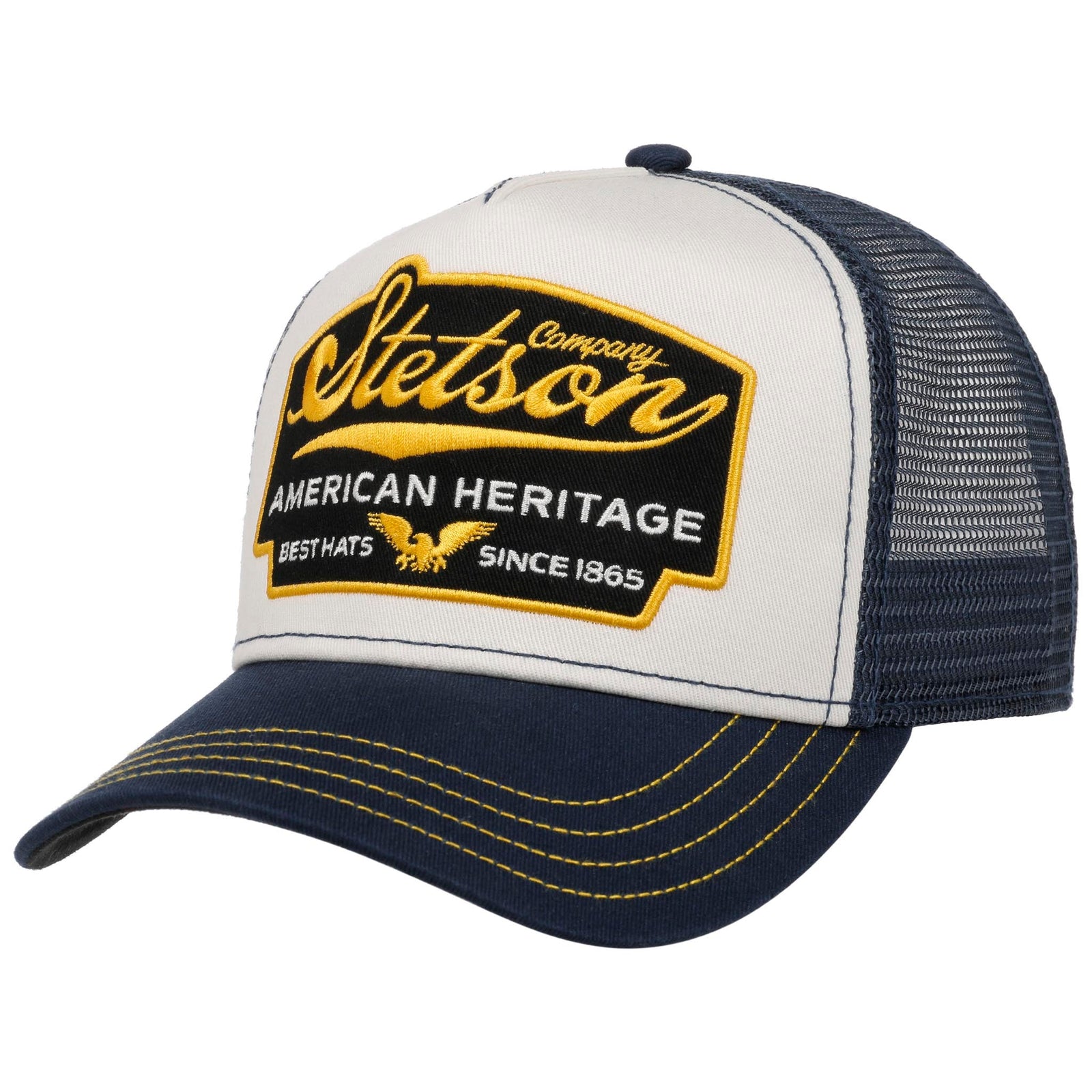 Trucker Cap | American Heritage Stetson 7751103-27-OS Caps & Hats One Size / Blue/White