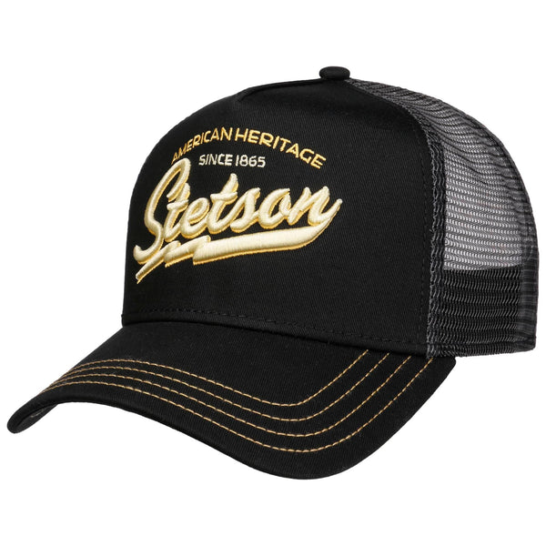 Trucker Cap | American Heritage Classic Stetson 7751171-1-OS Caps & Hats One Size / Black