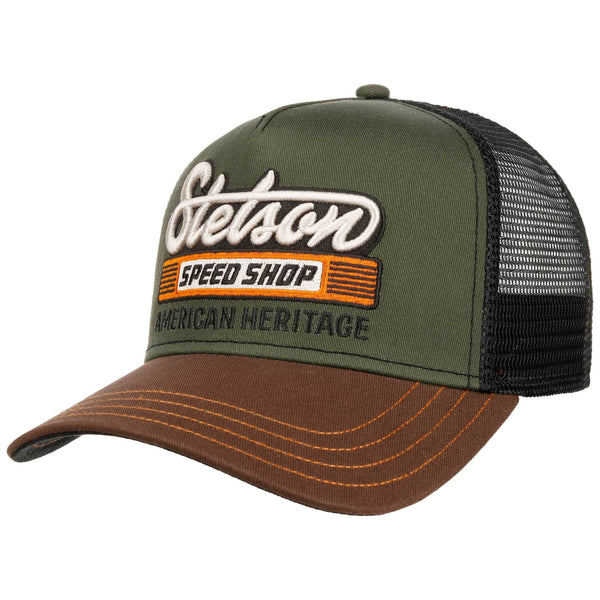 Trucker Cap | Speed Shop Stetson 7741135-64-OS Caps & Hats One Size / Chestnut/Olive