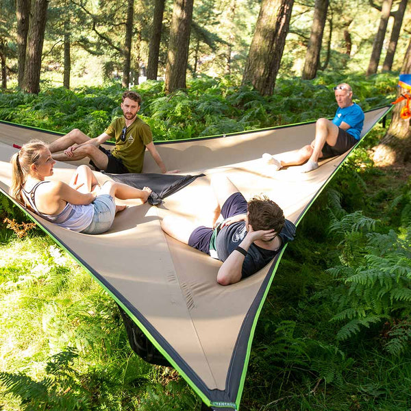hängematte 6 personen Tentsile | Safari Trillium XL | Mensch | Beige/Braun Mark Gearing - Lead Mutmacher Karte Step 1 - Select Frame Material:Flat Bar - Aluminum