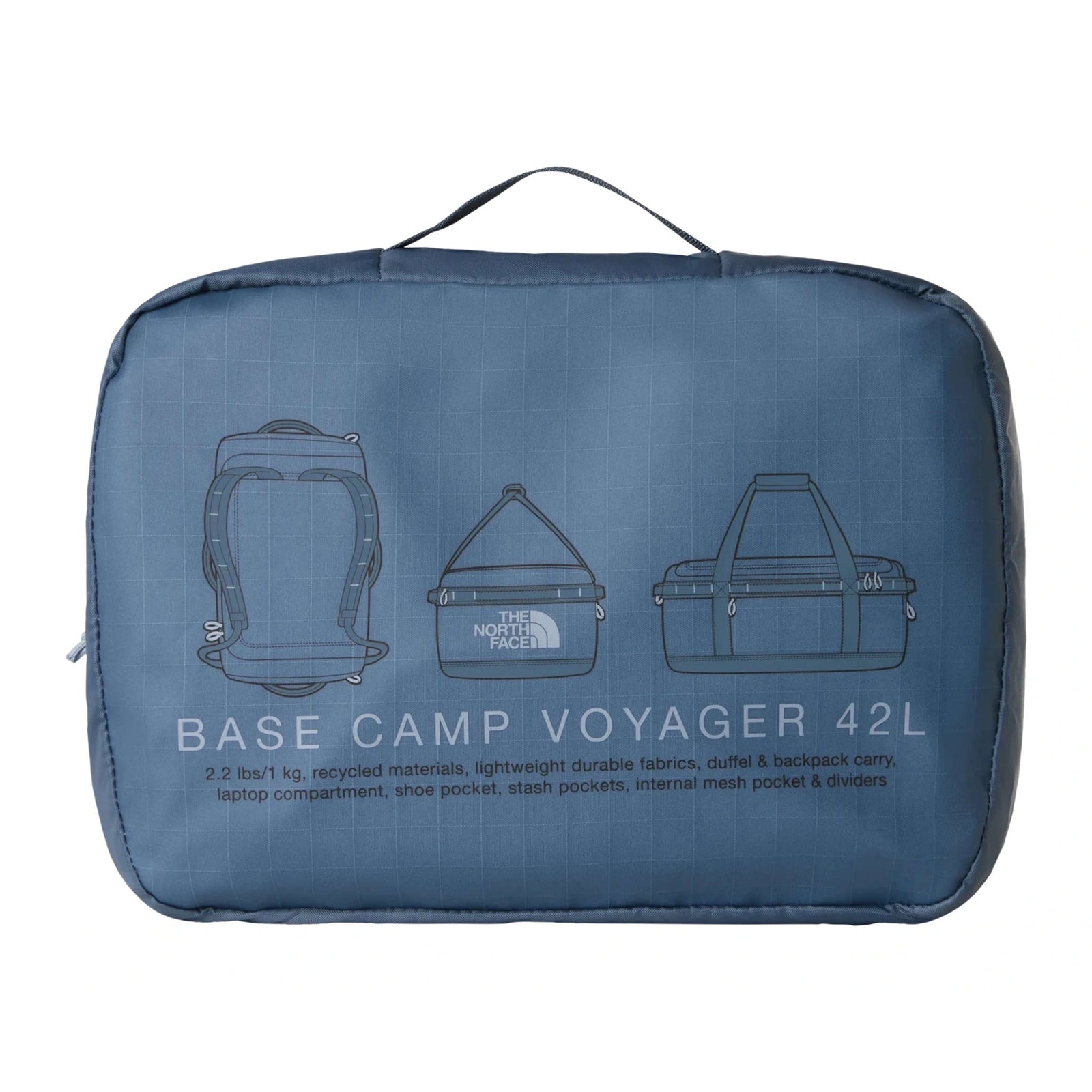 Base Camp Voyager Duffle The North Face NF0A52RQGKQ-OS Duffle Bags 42L / Granite Grey/Frost Grey