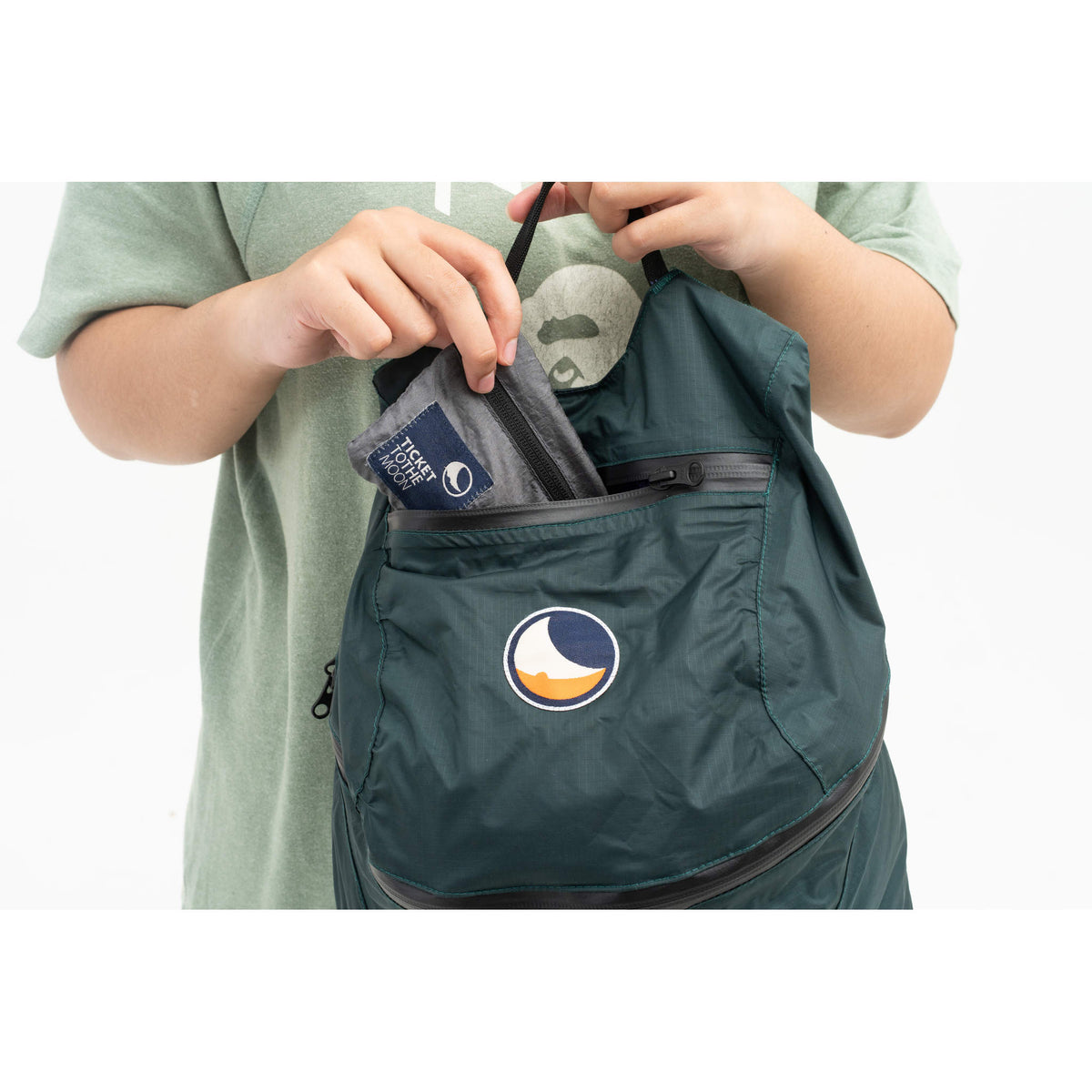 Backpack Plus | Water Resistant Ticket To The Moon TMPBPWR105 Backpacks 25L / Dark Green
