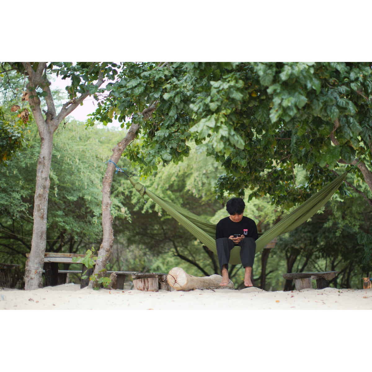 Compact Hammock Ticket To The Moon TMC85 Hammocks 320 x 155 cm / Leaf Green
