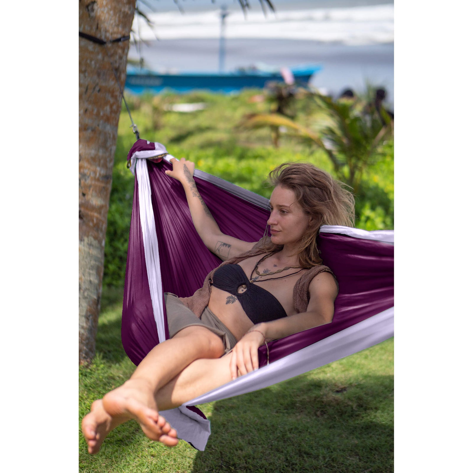 King Size Hammock Ticket To The Moon TMK7819 Hammocks 320 x 230mm / Plum/Light Purple