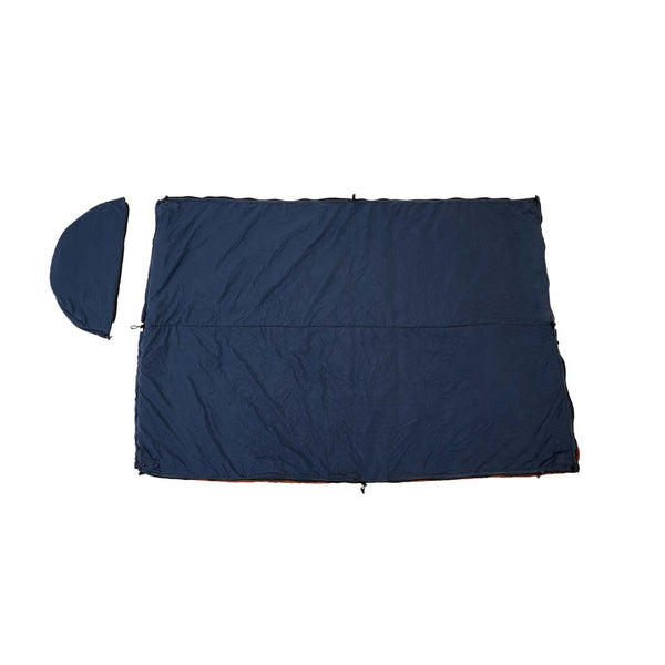 metro schlafsack Ticket To The Moon | Moonquilt Allround | Untersteppung | Blau/Braun