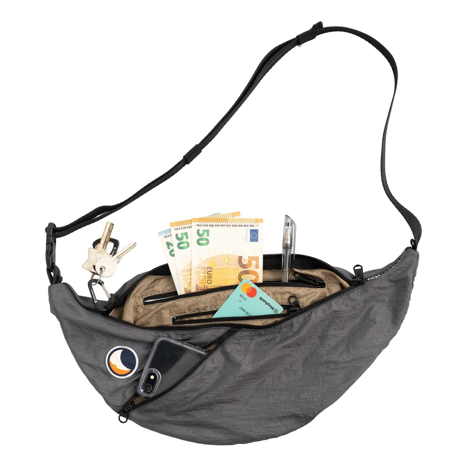 Sling Bag Basic Ticket To The Moon TMSLBB03 Sling Bags One Size / Dark Grey
