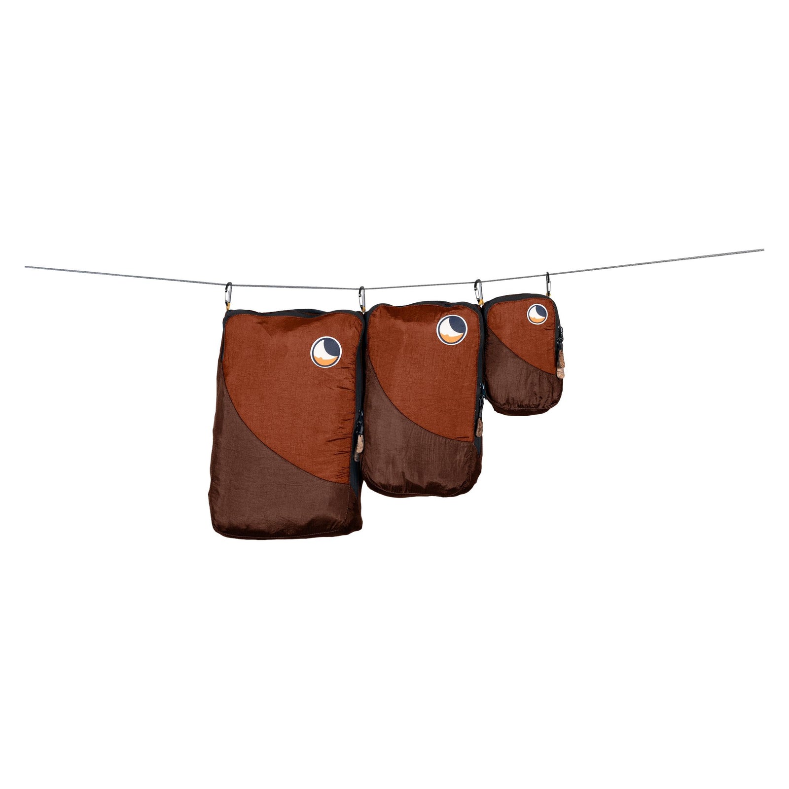 Travel Cube Ticket To The Moon TMTCSET0482 Packing Cubes Set of 3 / Chocolate/Copper