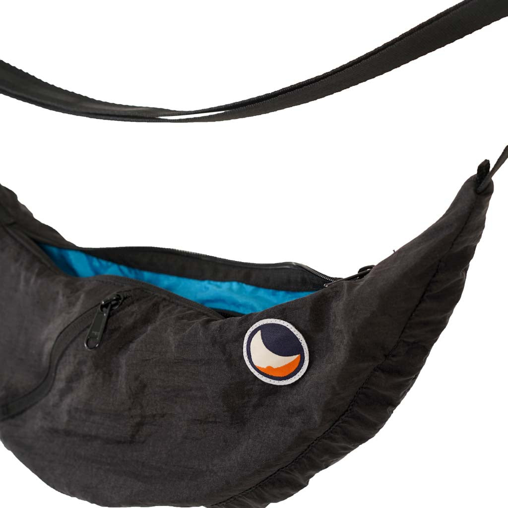 Upcycled Sling Bag Ticket To The Moon TMSLB0707 Sling Bags One Size / Black