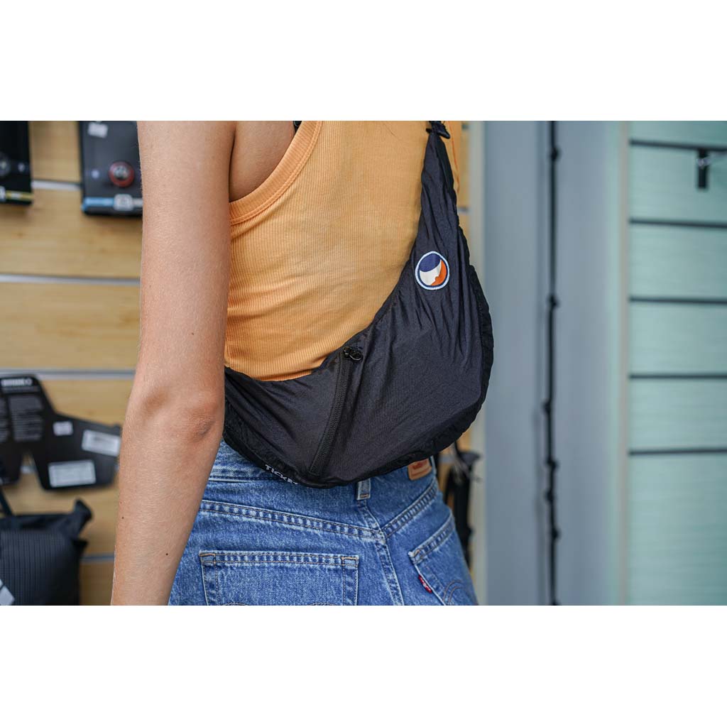Upcycled Sling Bag Ticket To The Moon TMSLB0707 Sling Bags One Size / Black