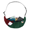 Upcycled Sling Bag Ticket To The Moon TMSLB0534 Sling Bags One Size / Dark Green/Burgundy