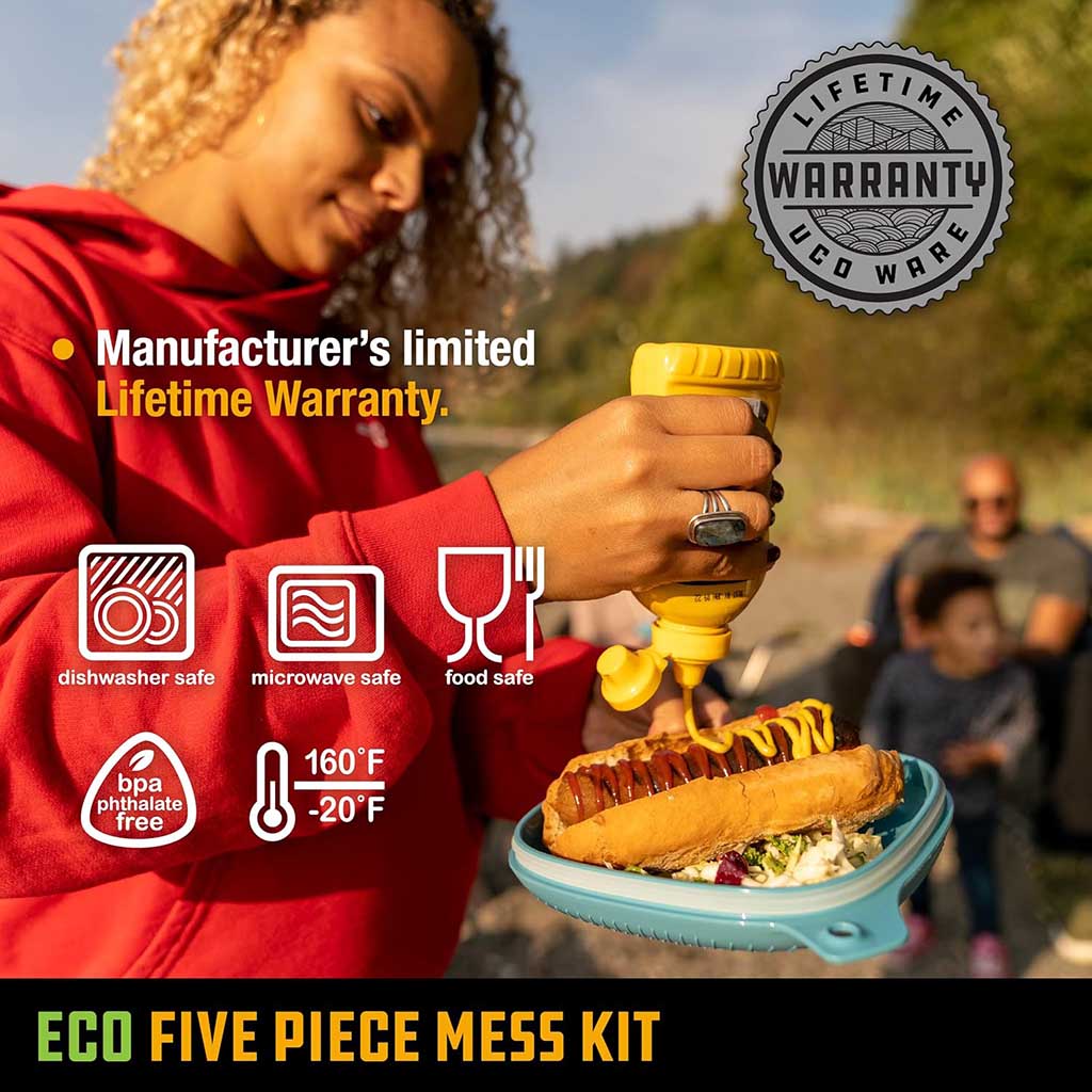 ECO 5 piece Mess Kit UCO Gear UCO111GRY Food Containers 5 Piece / Midnight Grey