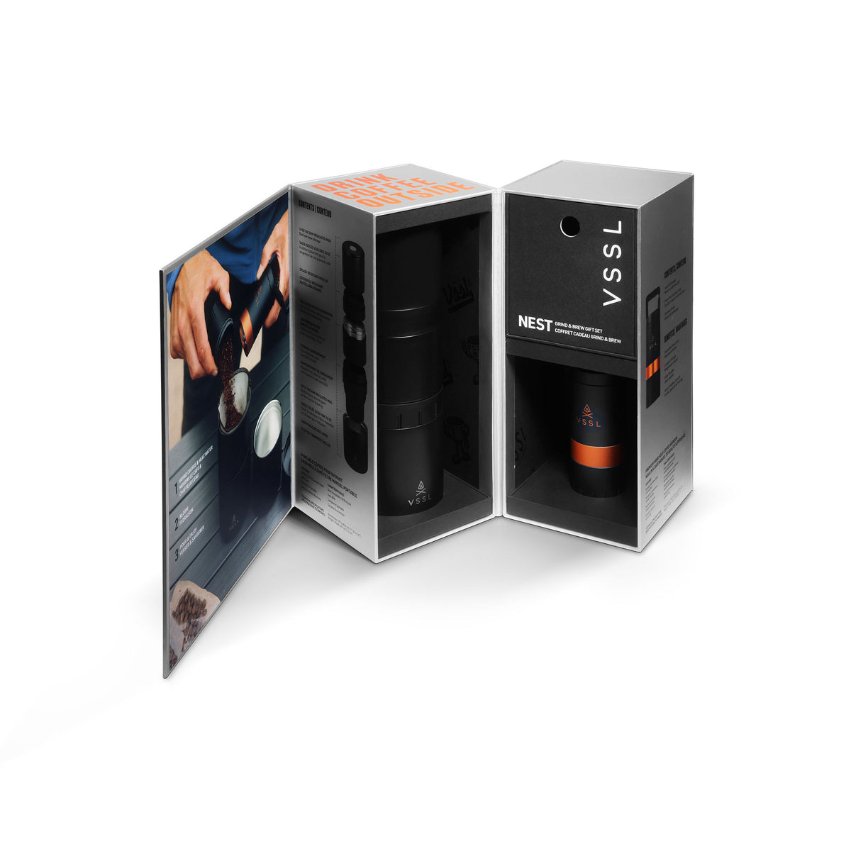 Nest Pour-Over Kit + Java G25 Grinder Gift Set VSSL B243002-000 Coffee Makers One Size / Black/Carbon
