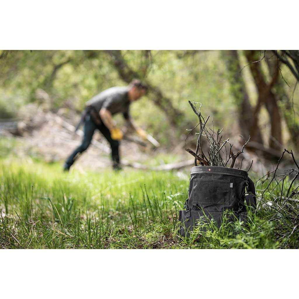 Waxed Canvas Gathering Bag Barebones Living GDN-068 Gathering Bags One Size / Slate Grey