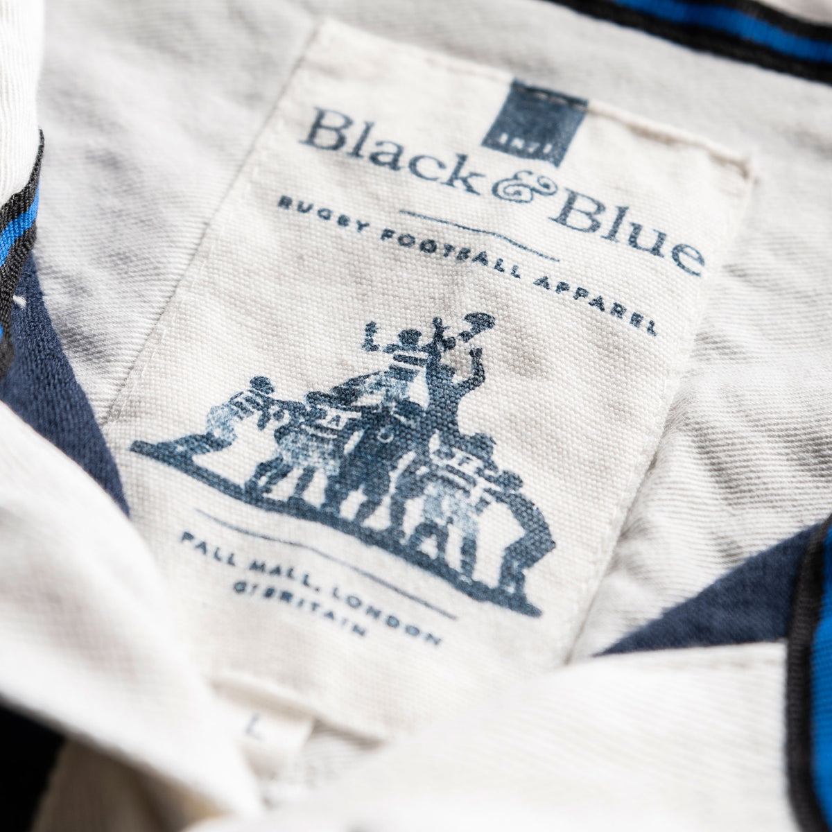Scotland 1871 Rugby Shirt Black & Blue 1871 Shirts - Rugby Shirts