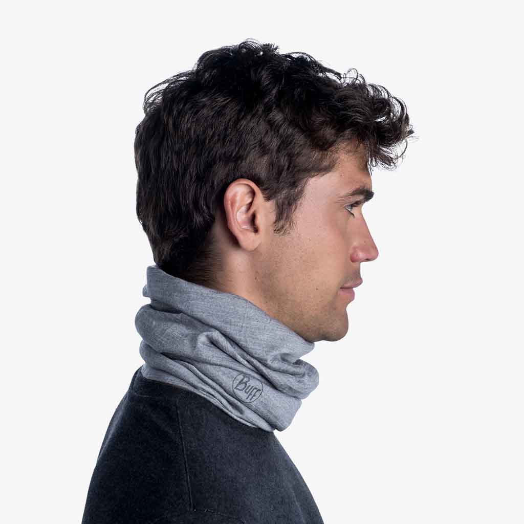 Merino Lightweight BUFF 113010.933 Neck Gaiters One Size / Solid Light Grey