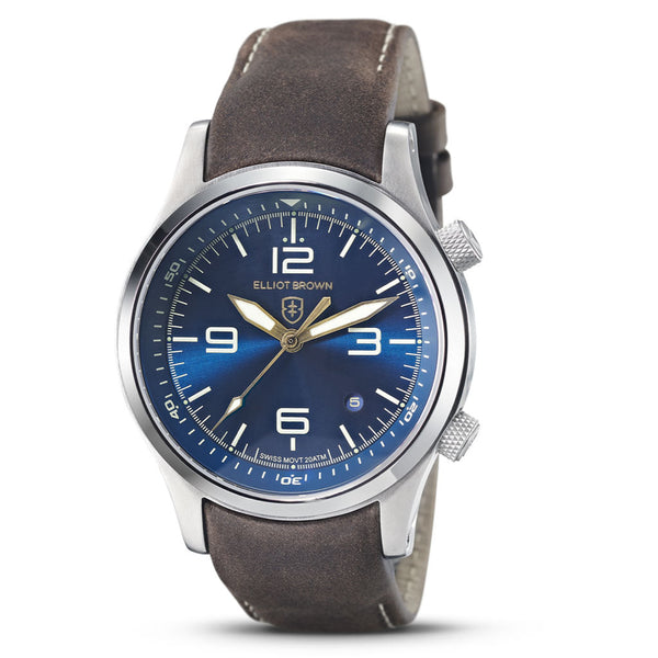 Canford | 202-027-L23 Elliot Brown 202-027-L23 Watches One Size / Blue/Dark Brown Leather