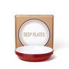 Deep Plates (Set of 4) Falcon Enamelware FAL-DEE-RR-UK Plates 22 cm / Pillarbox Red