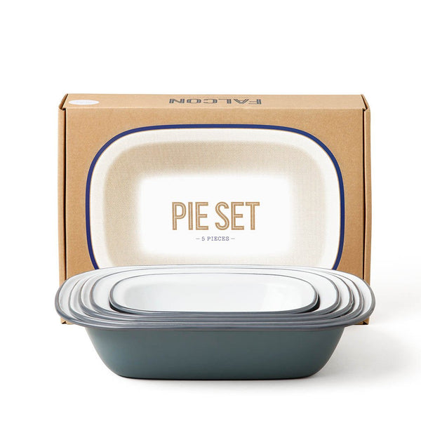 Pie Set Falcon Enamelware FAL-PIE-GG-UK Tableware One Size / Pigeon Grey