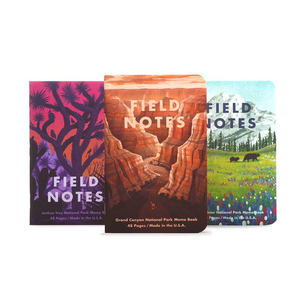 National Parks B | 3-Pack Field Notes FNC-43b Notebooks 3 Pack / Multi colour