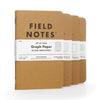 Original Graph 3-Pack Field Notes FN-01 Notebooks 3 Pack / Brown