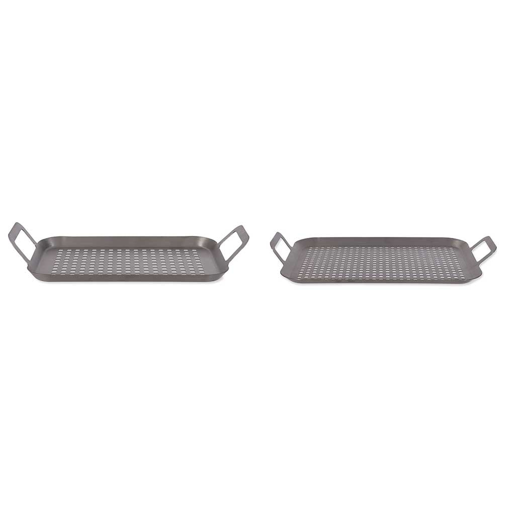 BBQ Trays | Set of 2 Garden Trading BBQT03 BBQ Accessories One Size / Stainless Steel