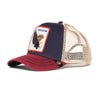 Freedom Eagle Trucker Hat Goorin Bros. 101-0384-IND Caps & Hats One Size / Navy/Red