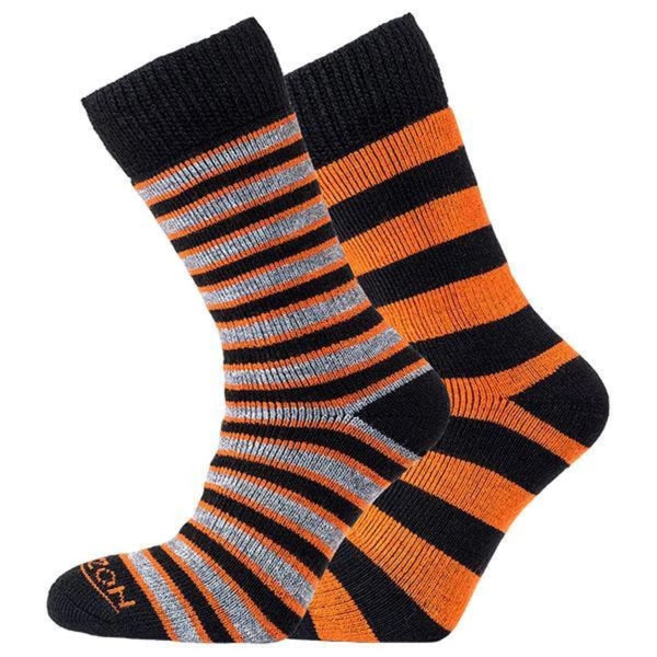 Heritage Merino Outdoor - Men's 2 Pack Horizon Socks 6H/M2MOL Socks M/L / Orange/Black