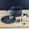 6" Spun Iron Glamping Pot with Lid Netherton Foundry NFS-185 Outdoor Cookware One Size / Black