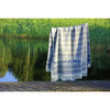 Dalarna Blå Wool Blanket Öjbro Vantfabrik ODAL40UP130220 Blankets 130 x 220 cm / Dalarna Blå